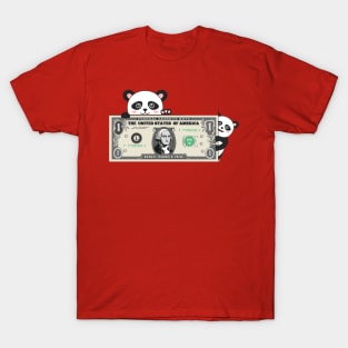 Panda with One Dollar T-Shirt